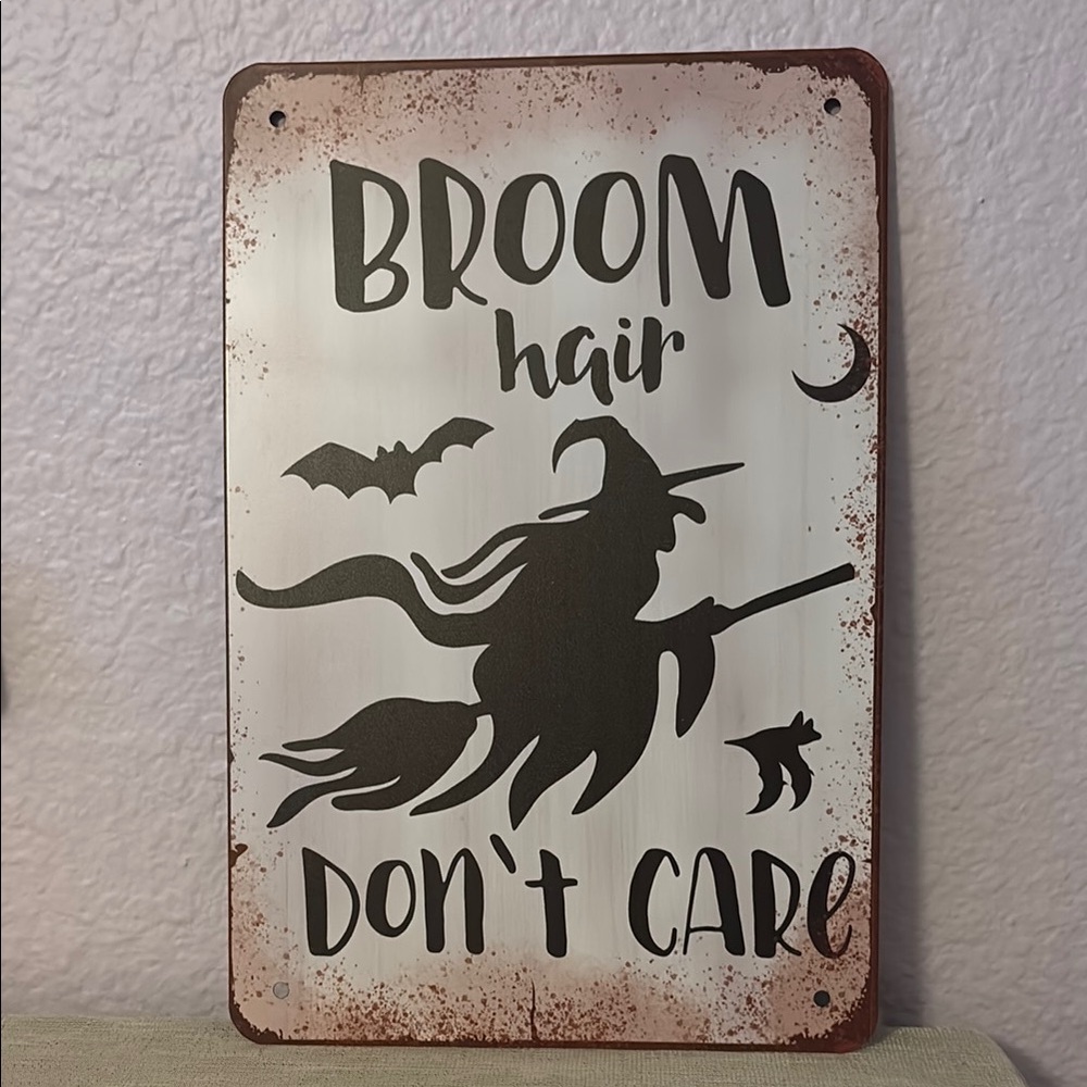 Halloween Witch Vintage Style Wall Sign Home Decor